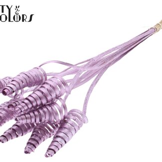 QC Palm Spiral on Stem | Colour: Metallic Pink | Cane Cone Plant Stake | Stake Length ± 50 centimetres | Per 10 stakes