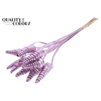 QC Palm Spiral on Stem | Colour: Metallic Pink | Cane Cone Plant Stake | Stake Length ± 50 centimetres | Per 10 stakes