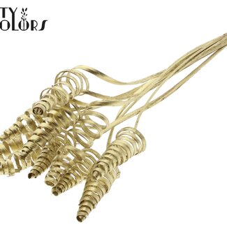QC Palm Spirale sur tige | Couleur : Doré | Cane Cone Piquet | Longueur du piquet ± 50 centimètres | Par 10 piquets