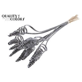 QC Palm Spiraal op steel | Kleur: Grijs Metallic Grafiet | Cane Cone Bijsteker | Lengte bijsteker ± 50 centimeter | Per 10 bijstekers