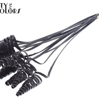 QC Palmspirale auf Stiel | Farbe: Schwarz | Cane Cone Steckstab | Länge des Steckstabs ± 50 Zentimeter | Pro 10 Steckstäbe
