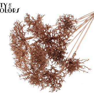 QC Dry Tree on stick | Colour: Metallic Copper | Dry Tree Stick | Stick length ± 50 centimetres | 10 sticks per bunch