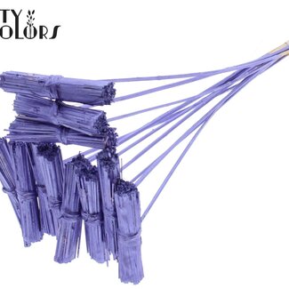 QC Kore Bouquet sur tige | Couleur : Métallique Violet | Kore Pique-fleurs | Longueur pique-fleurs ± 50 centimètres | 10 piques-fleurs par bouquet