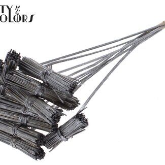 QC Kore Bouquet on stick | Colour: Metallic Graphite Grey | Kore Plant Stake | Length of plant stake ± 50 centimetres | 10 plant stakes per bunch