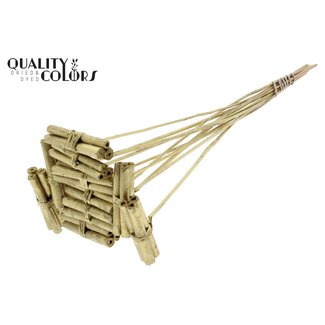 QC Decoratieve Jute Stokjes Boeketje op stok | Kleur: Goudkleurig | Jute Stick Posy Bijsteker | Lengte ± 50 centimeter | 10 bijstekers per bos