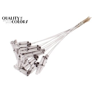 QC Decorative Jute Stick Posy on a Stick | Colour: Metallic Champagne | Jute Stick Posy Pick | Length ± 50 centimetres | 10 picks per bunch