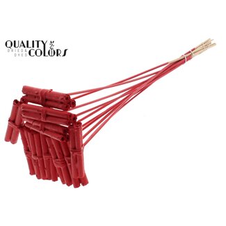 QC Decorative Jute Stick Posy on a Stick | Colour: Red | Jute Stick Posy Insert | Length ± 50 centimetres | 10 inserts per bunch
