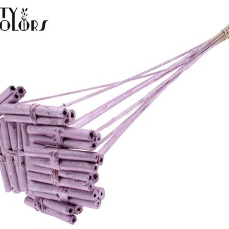 QC Bouquet de Bâtonnets Décoratifs en Jute sur bâton | Couleur : Rose Métallique | Bâtonnet de Jute Décoratif | Longueur ± 50 centimètres | 10 bâtonnets par bouquet