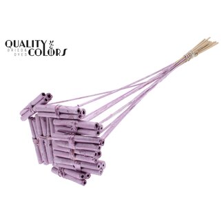 QC Decorative Jute Stick Posy on a Stick | Colour: Metallic Pink | Jute Stick Posy Insert | Length ± 50 centimetres | 10 inserts per bunch