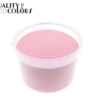 QC Decorative Sand in Reusable Bucket | Colour: Pink | Diameter 0.1 - 0.5 millimetre | Contents 3 litre | Per 11 buckets