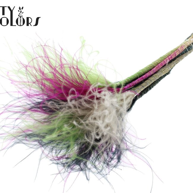 Stipa Pennée Séchée “Coloré 8” | Couleur : Couleurs Mélangées | Stypha Penata Fleurs Séchées | Longueur ± 60 centimètres | 10 plumets par bouquet | Par bouquet