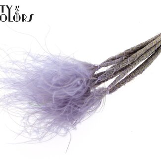 QC Getrocknetes Stipa-Federgras | Farbe: Pastell-Milchviolett | Stypha Penata Trockenblumen | Länge ± 60 Zentimeter | 10 Blüten pro Bund | Pro Bund