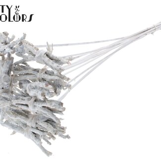 QC Decorative Coco Rose Posy on a stick | Colour: White | Coco Rose Posy Stick | Stick length ± 50 centimetres | 10 sticks per bunch