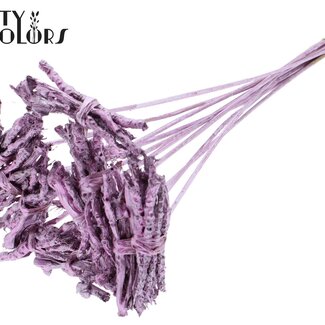 QC Bouquet décoratif Coco Rose sur tige | Couleur : Rose Métallique | Coco Rose Posy Piquet | Longueur du piquet ± 50 centimètres | 10 piquets par bouquet