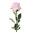 Roos Kunstbloem | Kleur: Roze | Rozen kunstbloemen | Lengte ± 70 centimeter | Per kunstroos