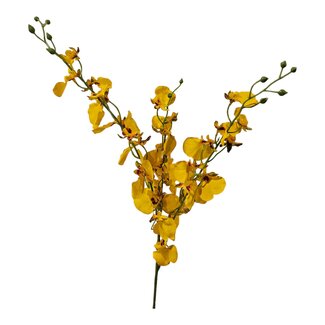 Arti Flora Orchidée fleur artificielle "Dame dansante" | Couleur: Jaune | Fleurs artificielles Oncidium | Longueur ± 100 centimeter | Par fleur artificielle
