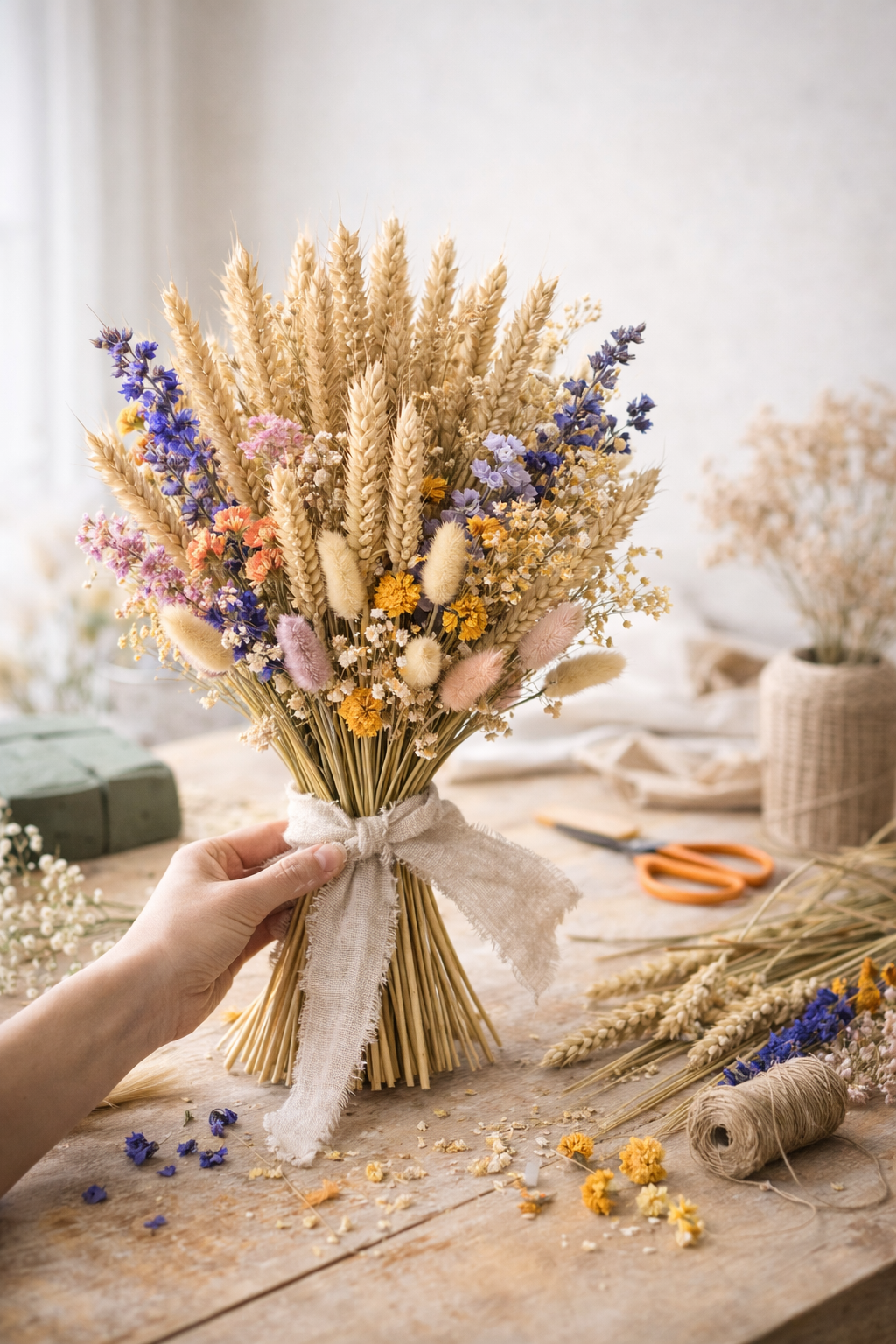 Triticum (Tarwe): Creëer een Rustieke Look met Gedroogde Tarwe en Ontdek de DIY-Mogelijkheden van MyFlowers.shop
