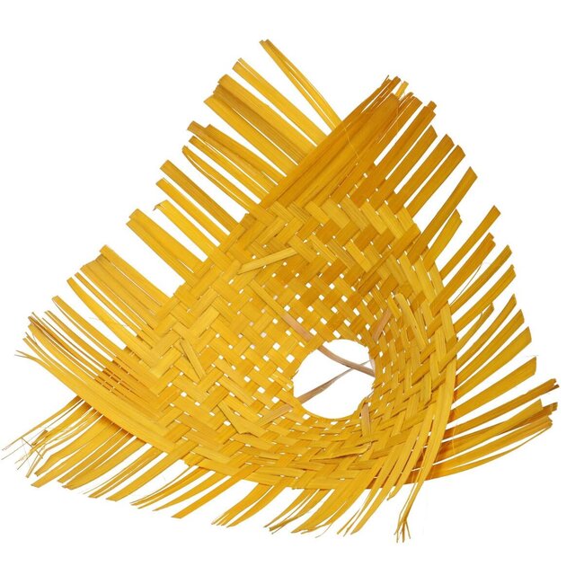 Bouquet holder Bamboo Braid | Colour: Yellow | Diameter 30 centimeter | Per 6 bouquet holders
