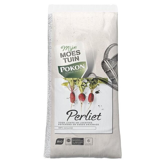 Bodemverzorging Pokon BIO Perliet | Kleur: Natuurlijk Wit | Inhoud 6 liter | Per zak