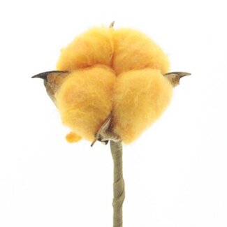 4A Katoenpeul op stok | Kleur: Oranje | Katoen Bijsteker | Diameter 5 centimeter | Lengte ± 50 centimeter | Per 25 bijstekers