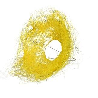 4A Bouquet holder Sisal | Colour: Yellow | Diameter 20 centimetre | Per 10 bouquet holders