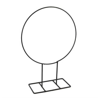 4A IJzeren Ring met voet | Kleur: Zwart | Diameter 28 centimeter | Hoogte 40 centimeter | Per 8 ringen