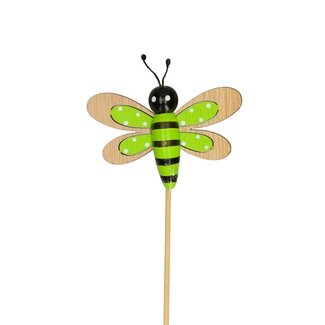 4A Bee flock on stick | Colour: Green | Bee pick | Diameter 5 centimetre | Length ± 50 centimetre | Per 25 bee picks