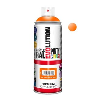 4A Acryl Spuitverf Kleurspray “Bright Red” | Kleur: Oranje | Inhoud 400 milliliter | Per spuitbus