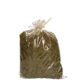 4A Dried Flat Moss | Colour: Green | Dried decoration | Weight 80 gram | Per sachet