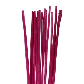 4A Getrockneter Bambusstab | Farbe: Fuchsia | Länge ± 100 centimeter | Pro 20 Stäbe