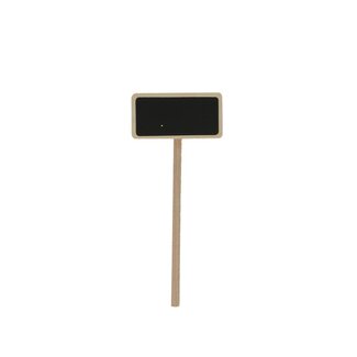 4A Houten Steeketiket | Kleur: Zwart | Diameter 6 millimeter | Lengte 14 centimeter | Breedte 3 centimeter | Per 10 steeketiketten