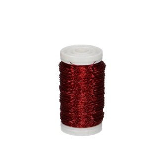 4A Bouillon wire | Colour: Red | Diameter 0.3 millimeter | Weight 100 gram | Per roll