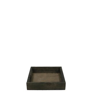 4A Houten Dienblad | Kleur: Donkerbruin | Lengte 14 centimeter | Breedte 14 centimeter | Hoogte 3 centimeter | Per 10 dienbladen