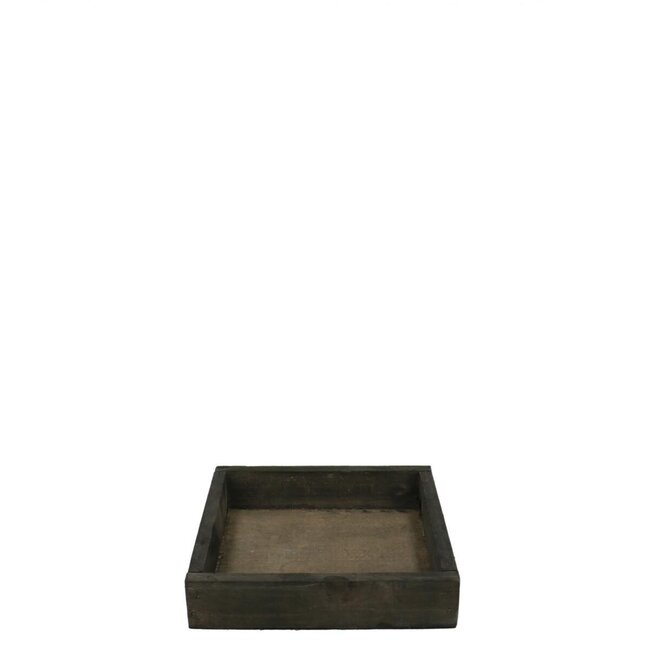 Wooden Tray | Colour: Dark brown | Length 14 centimeter | Width 14 centimeter | Height 3 centimeter | Per 10 trays