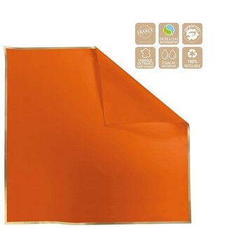 4A Folie Vel “Cachotier” | Kleur: Oranje | Breedte 70 centimeter | Lengte 70 centimeter | Per 100 vellen