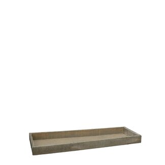 4A Houten Dienblad | Kleur: Grijs | Lengte 40 centimeter | Breedte 14 centimeter | Hoogte 3 centimeter | Per 4 dienbladen