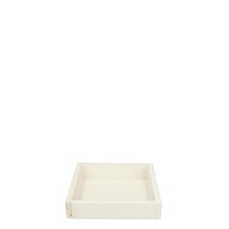 4A Houten Dienblad | Kleur: Natuurlijk Wit | Lengte 14 centimeter | Breedte 14 centimeter | Hoogte 3 centimeter | Per 10 dienbladen