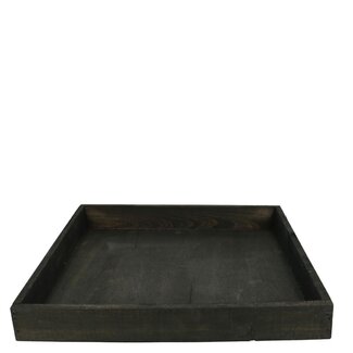 4A Houten Dienblad | Kleur: Donkerbruin | Lengte 30 centimeter | Breedte 30 centimeter | Hoogte 4 centimeter | Per 4 dienbladen