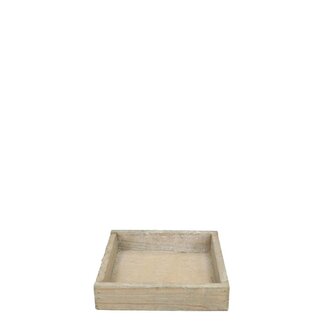 4A Plateau en bois | Couleur: Brun clair | Longueur 14 centimeter | Largeur 14 centimeter | Hauteur 3 centimeter | Par 10 plateaux
