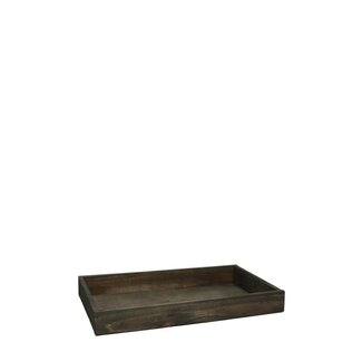 4A Houten Dienblad | Kleur: Donkerbruin | Lengte 32 centimeter | Breedte 20 centimeter | Hoogte 4 centimeter | Per 4 dienbladen