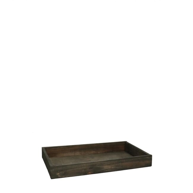Wooden Tray | Colour: Dark brown | Lengte 32 centimeter | Breedte 20 centimeter | Hoogte 4 centimeter | Per 4 trays