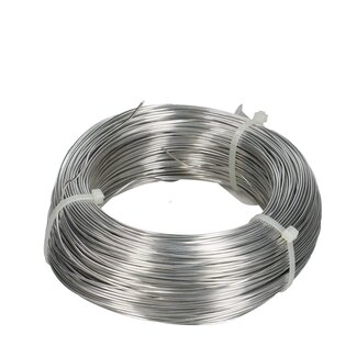 4A Aluminium Wire | Colour: Silver-coloured | Diameter 1.5 millimetre | Weight 1 kilo | Per roll