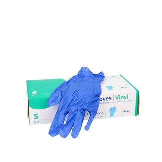 4A Handschuh | Farbe: Blau | Größe S 6-7 | Inhalt 100 Handschuhe | Pro Schachtel