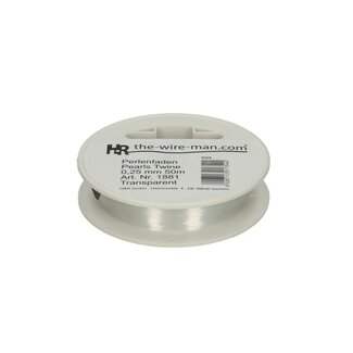 4A Nylon thread | Colour: Transparent | Diameter 0.25 millimeter | Length 50 meter | Per roll