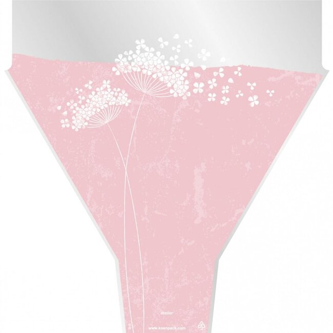 Housses Flower Wishes | Couleur: Rose | Longueur 50 centimeter | Largeur 35 centimeter | Hauteur 10 centimeter | Par 50 housses
