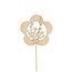Flower Flori on stick | Colour: Light brown | Flower pick | Diameter 7 centimeter | Length ± 50 centimeter | Per 25 flower picks