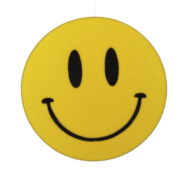 Smiley Hanger Decoratie | Kleur: Geel | Diameter 25 centimeter | Per hanger