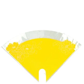 4A Covers Moon Kraftlook Flowers | Colour: Yellow | Length 30 centimeter | Width 30 centimeter | Per 50 covers