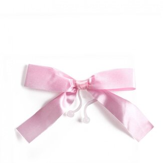 4A Bow ribbon with clip | Colour: Pink | Per 10 bows