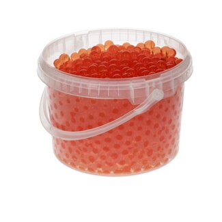 4A Decogel Perlen | Farbe: Orange | Durchmesser 9 Millimeter | Inhalt Topf 3 Liter | Pro Topf